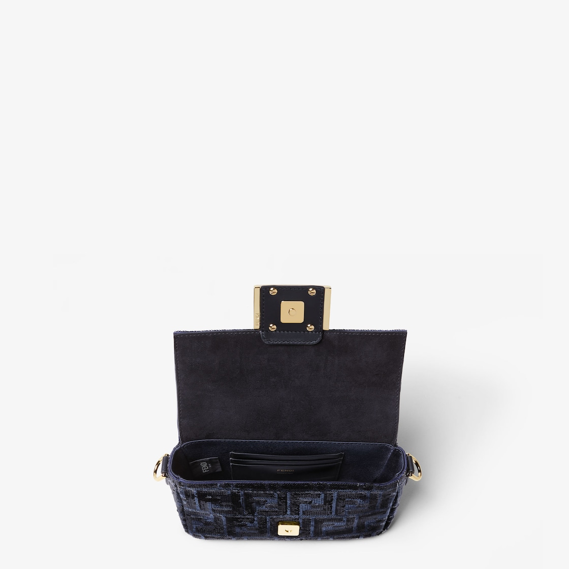 FENDI Baguette® Mini Blue and black FF sequin bag - Image 3